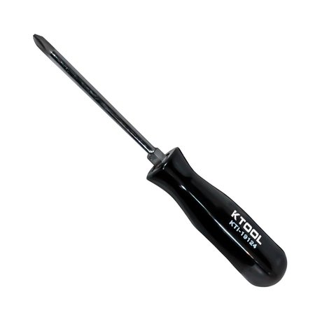 K-TOOL INTERNATIONAL Screwdriver, Black, No. 2 x 4" KTI-19124